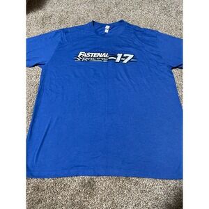 Star Tee Fastenal Racing 17 NASCAR T-Shirt Mens XL Blue Multi-Logo Sponsor Back